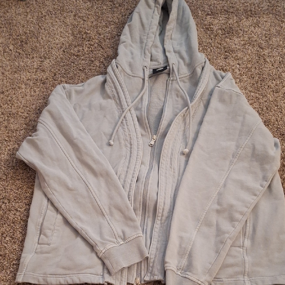 Kith Light Gray-Green Convertible Casual Hoodie/Jacket